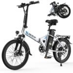 VARUN Electric Bike - Peak 750W Folding Ebike for Adults Up to 40 Miles 20MPH, 48V Removable Lithium-Battery, Stylish 20" Foldable Electric Bicycle Commuter for Women & Men.