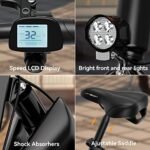 Jasion EB3 Electric Bike for Adults 21mph Folding Adults Electric Bicycles, 350W Brushless Motor, 36V 7.5Ah Battery, Center Suspension, 3 Levels Assist, 14" Foldable ebike for Adults and Teens. - Image 5