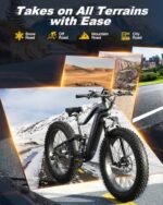 Boxer Electric Bike for Adults 960W, 48V 20AH Battery Ebike, Full Suspension 26" Fat Tire E Bike, 28MPH 80Miles Range Mountain Electric Bicycle, 7 Speed Hydraulic Disc Brakes. - Image 3