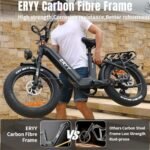 Carbon Electric Bike, 1200W Motor, 28MPH Speed & 48V 22.5Ah Removable Battery, 7-Speed, 20" x 4.0" Fat Tire Ebike Adult Electric Mountain Bicycle. - Image 2