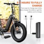 SISIGAD Folding Electric Bike,Foldable Ebike,20"x 4" Fat Tire Ebike,500w Motor Peak 1000w,48V 15Ah Removable Battery,40Miles Range 25Mph,7-Speed Gear,City Ebike for Men Women. - Image 6