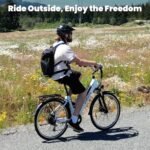 ESKUTE C100 Electric Bike for Adults, 500W Peak Motor, Up to 40Miles Range, 26" Step-Thru Electric City Bike with 7-Speeds and Front Suspension. - Image 4