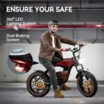 LET IT GO B10 Electric Bike for Adults, 20" Electric Mountain Bike, Off Road All Terrains E Bike, Electirc Bicyle 1000W 48V 13AH, 37 MPH & 35Miles. - Image 5