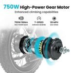 MAGICYCLE Ocelot/Ocelot Pro Step Thru 20" Electric Bike for Adults 750W 52V E Bike 15Ah/20Ah Long Range Electric Bike Max 28 Mph 7 Speeds. - Image 2