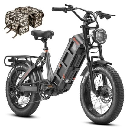 Juliet/JulietⅡ(2024 Upgraded) 48V/52V 60Ah Peak 1200W/Peak 1700W Electric Bike Up to 200 Miles Long Range Electric Bike 20 * 4.0 Fat Tire Electric Bike Full Suspension Adult Electric Bicycles.