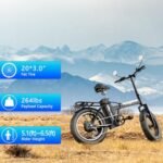 Freego Folding Electric Dirt Bike for Adults, 500W Motor,28Mph Max Speed/48V/20Ah/50Mile Removable Battery 7 Speed Electric Bike, 20" x 3 Tire Foldable Bike Front Supspension,Rearview Mirror. - Image 2