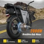 Riding'times GT53 Electric Cargo Bike for Adults 550LBS, 2000W Cargo Ebike, 1123WH Removable Battery, Dual Hydraulic Brakes, NFC Unlock, for Commuting, Shopping, Camping, Hunting, Fishing. - Image 3