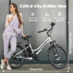 VARUN Electric Bike for Adults - 500W Electric Bicycle Up to 40 Miles, Removable Battery, 7-Speed, and Shock Absorber, Stylish 26" Ebike Suitable for Commuting. - Image 6