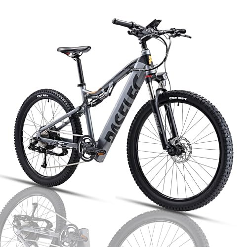 Version 1.0.0 PPASELEC GS9 27.5" Full Suspension Ebike, 28MPH 60Miles Range 750W Peak Bangfa Motor Fast Electric Mountain Bike, SMN 8-Speed with Hydraulic Disc Brake Pedal Assist Electric Bike for Adults. - Image 1