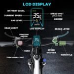 Electric Bike for Adults, 26" x 4.0 Fat Tire Ebike, 1100W Peak Motor Torque Sensor Electric Mountain Bike, 32MPH Electric Bicycle with 52V 20AH Battery, 7 Speed, Hydraulic Brake, UL Certified. - Image 5