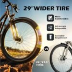 Electric Bike for Adults, 29" Ebike with Peak 1000W Brushless Motor, 34MPH 17.5Ah 840Wh Electric Mountain Bike, 70 Miles Electric Bicycle for Commuter, Lockable Front Fork Suspension, 21-Speed Gears. - Image 5