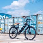 HILAND Electric Bikes for Women Men, City Commuter Ebike for Adults Electric Bicycle, 26 inch 350W 20MPH Motor, 480Wh 10Ah Battery, 7 Speed, Black White. - Image 2
