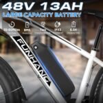 Electric Bike for Adults, 750W Peak Ebike, 25MPH 60Miles Electric Mountain Bike, 26" Fat Tire Electric Bicycle with 48V 13AH Battery, Rear Rack, Turn Signal, Lockable Suspension Fork,7 Speed. - Image 3