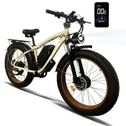 Electric Bike for Adults,2 * 1000W Dual Battery e Bike 48V 23AH with Hydraulic Shock Absorber 35MPH,26”x4” Fat Tire Electric Bicycle for Snow Beach Mountain Off Road Commuter.
