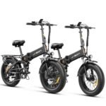 Jasion X-Hunter Electric Bike for Adults,1400W Peak Motor 30MPH Max Speed 48V 13AH Removable Battery, Full Suspension System Design,20''*4.0 Fat Tire Foldable Ebike,7-Speed Bicycles,Black+Black.