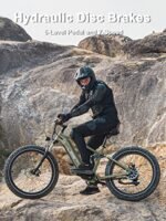 HAOQI 750W (Peak 1000W) Cheetah Electric Bike for Adults, 48V 16AH/25Ah Removable Batteries Ebike, Brushless Motor up to 28MPH, 7-Speed, 26" x 4.0 Fat Tire Mountain Bike,UL 2849 Certified. - Image 5
