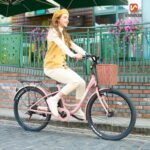 Viribus Electric Bike for Adults, Step Through Womens Electric Bikes, City Commuter Ebike 350W(Peak 500W) 7 Speed with 36V 13Ah Battery, Lightweight Aluminum Frame, Womens E Bike 26 inch. - Image 2