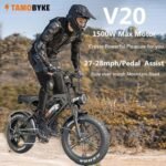 V20 3.0 Electric Bike,1500W/2000W Motor,48V15.6Ah/18.2Ah Removable Battery Ebike, Dual Disc/Hydraulic Brakes, 28mph/32mph Top Speed,Steering Light. UL Certified.. - Image 3
