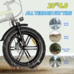 DEEPOWER H20pro Electric Bike, 1000W/2000W 20" Fat Tire Folding Electric Bicycle, 48V 20Ah Removable High Capacity Battery, 7-Speed, Dual Shock Absorbers, Mountain EBike for Adults with USB Port. - Image 5
