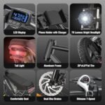 Electric Bike for Adults Q20, 2000/1500W, 37/30MPH,52V 40AH,48V/20AH E-Bike,30-180 Miles Electric Motorcycle, 20" Fat Tire Dirt Bike, UL2849 All Terrain for Mountains, Snow, Sand, Road. - Image 4