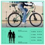 Electric Bike for Adults, 500W(Peak 1000W) Brushless Motor UP to 28MPH,UL2849 Certified Built-in Removable Battery,26" Step-Through Ebike for Women/Men,Commuting E Bike with 7-Speed. - Image 5