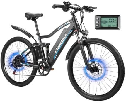 Electric Bike for Adults with 1000W(Peak) Brushless Motor, 32MPH Electric Bicycles with 48V 15AH Removable Battery, Full Suspension and 7 Speed 29" E-Bike for Man and Woman.