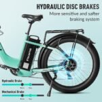 Electric Bike for Adults,1000W Peak Motor 28MPH with 26" x 4.0 Fat Tire Step-Thru Ebike,48V 15AH Removable Battery, Hydraulic Brake, Shock Absorber, Commuter Ebikes,7-Speed Gear, UL. - Image 5
