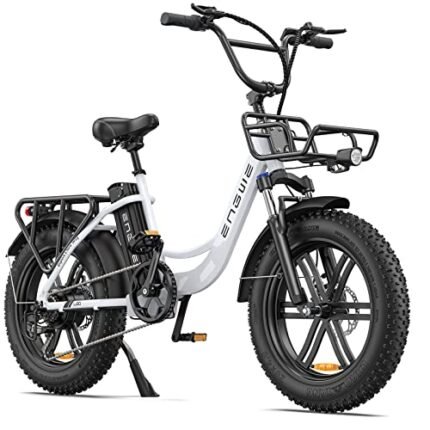 ENGWE 960W Peak Electric Bike for Adults, 20''×4.0'' Fat Tire L20 Electric Bicycle for Women Men, 7 Speeds Urban Commuters Bike 48V 13Ah Removable Battery Max 25mph Range 87 Miles.