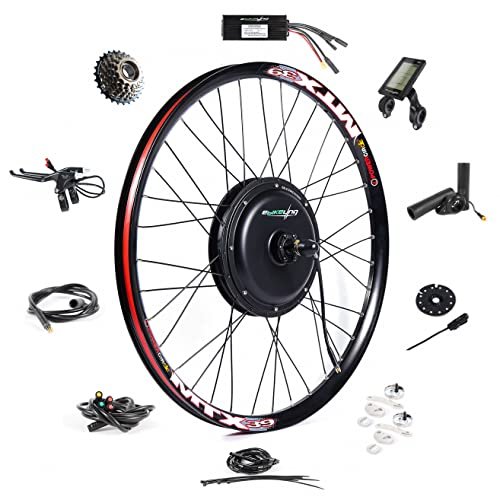 Version 1.0.0 EBIKELING Waterproof Ebike Conversion Kit for Electric Bike 700C Rear Wheel Electric Bicycle Hub Motor Kit with Mountain Bike Rim 1500W 1200W 750W 500W Electric Bike Conversion Kit. - Image 1