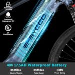 E·Bycco Electric Bike for Adults, 29” 750W, 48V 17.5AH Battery, 33MPH &65Miles Long Range Electric Mountain Bike, 7-Speed Pedal Assist Throttle E-Bike, Waterproof Commuter Electric Bicycle for Men. - Image 3