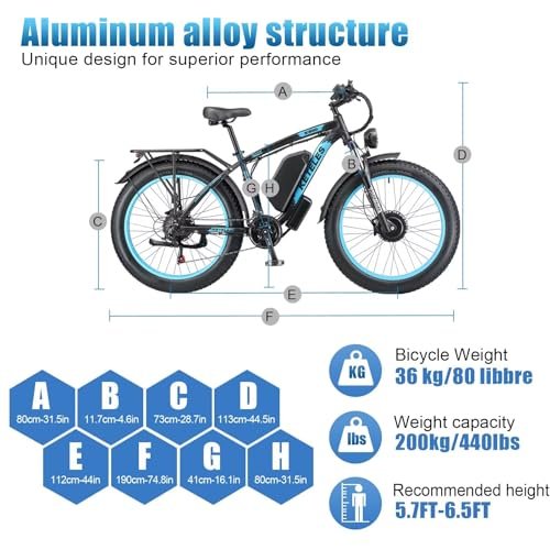 Version 1.0.0 Folding Electric Bicycle for Adults, 20'' Fat Tire Ebike with 23AH Removable Battery, 2000W 32MPH Commuting Bike. - Image 6