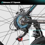 HILAND Rockshark Electric Bike for Adults, 27.5 inch Electric Mountain Bicycle with 10.4Ah Removable Battery, 350W 36V Motor, 21 speeds 20MPH Ebike for Men. - Image 5