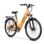 C1 Electric Bike for Adults with 1000W Motor Peak,499Wh Removable Battery Max 68 Miles 28MPH,26" Step-Thru Electric Commuter Bike with 7-Speed and Full Suspension..