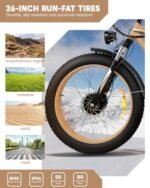 2000W Dual Motors Ebike 48V 20Ah Removable Battery 35MPH Electric Bicycle 26"*4.0 Fat Tire Shim 21-Speed Hydraulic Disc Brake80 Miles Max Range Electric Bike Lockbale Suspension. - Image 5