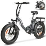 Electric Bike for Adults, 750W Long Range Foldable Ebike with One/Dual Removable Battery, 40-120 Mile/25-30MPH, 20" Fat Tire Electric Bicycle Step-Thru Folding E-Bikes Shimano 7 Gears.