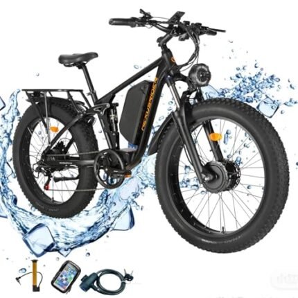 Electric Bike for Adult, NEXUSRIDER 2000W Dual Motor 35 MPH 48V 22.4Ah 7 Speed AWD Ebike, Electric Mountain Bicycle with 26" Fat Tire MTB,Dual Hydraulic Disc Brakes Full Suspension.