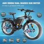 PHILODO Electric Bike for Adults, 48V 23Ah Fat Tire Ebike Dual Motor AWD 2000W 35MPH Electric Bicycles 21-Speed with Ignition Lock Hydraulic Disc Brake. - Image 3