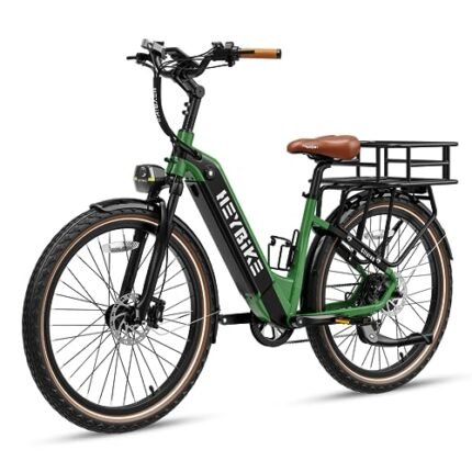 Heybike Cityrun Electric Bike, 1000W Motor Peak City Cruiser Ebike, 48V 15Ah(720Wh) Battery, 60 Miles, Step-Thru Electric Bicycle with APP Control, 3H Fast Charging, Commuter Electric Bike for Adults.