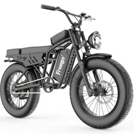 Freego Electric Dirt Bike for Adults, 28MPH&30Mile, 1000W/48V/12.5Ah, 20x4 Fat Tires Off Road Electric Bicycle Full Hydraulic Brake, Low Seat, Designed for Short Riders, Teens/Women 4‘11‘’-5’8‘’.