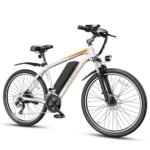Jasion EB-X 26" Electric Bike for Adults, [Peak 850W Brushless Motor][21 Speed Gear] 25MPH 55 Miles Ebike, 450Wh Removable Battery Electric Mountain Bike, Commuting E Bike with Fork Suspension.