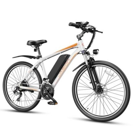 Jasion EB-X 26" Electric Bike for Adults, [Peak 850W Brushless Motor][21 Speed Gear] 25MPH 55 Miles Ebike, 450Wh Removable Battery Electric Mountain Bike, Commuting E Bike with Fork Suspension.