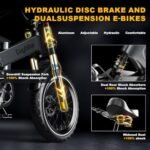 Folding Electric Bike for Adults,1500W Motor(Peak 2000W),35MPH 100Mile,48V 25Ah Battery,20" x 4.0 Fat Tire Foldable Electric Bicycle,Electric Mountain E-Bike,Hydraulic Disc Brake E-Bike. - Image 5