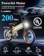 ANIIOKI A8 PRO MAX eBike,Electric Bike,48/52V 60Ah Electric Commuting Bike,200Miles Long Range, Peak 1400W/1600W/3500W Power Ebike, Electric Bike for Adults. - Image 2