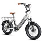 Totem Electric Bike - 1000W Peak Motor Adult Electric Bicycles, 20"×3.0" Fat Tire Cargo Ebike with 48V 15Ah Removable Lithium Battery, 7 Speed Gears, Mechanical Locking Suspension Fork.