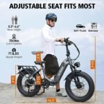 Electric Bike for Adults, 20" X4 Fat Tire Ebikes with 750w Brushless Motor, 48V 15AH Removable Battery, Step-Thru E Bicycle Bike up to 28MPH, 7-Speed, Knight. - Image 6