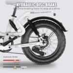 G-FORCE RS Electric Bike for Adults w/ 1300W Peak Ebike, Magic Full Suspension & 28mph Electric Mountain Bike, 60/100 Miles Hydraulic Brakes E Bike 20 * 4 Fat Tire, 15/25Ah Removeable Battery UL2849. - Image 4