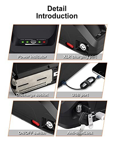 Version 1.0.0 Uzi Official Store 36V 48V 52Volt Ebike Battery Pack,Use 13Ah/15Ah/21Ah Energy Li-ion can be used for0-1500W Adult Bicycle Motor, for Bike Conversion Kit(W/Charger& BMS &Voltage Equalization Chip&USB). - Image 4