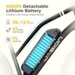 Jasion CB1 Electric Bike for Adults, 1000W Motor Peak Ebike, 450Wh Removeable Battery, 26'' City Cruiser Bicycle, 22 MPH Commuter Women Ebike, 7-Speed Gear. - Image 3