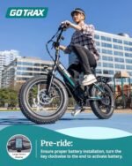 Gotrax 20" Folding Electric Bike with 55 Miles (Pedal-assist1) by 48V Battery, 20Mph Power by 500W, LCD Display and 5 Pedal-Assist Levels, Shimano 7-Speed&Front Suspension for Off-Road Bicycle. - Image 5