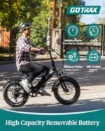 Gotrax 20" Folding Electric Bike with 55 Miles (Pedal-assist1) by 48V Battery, 20Mph Power by 500W, LCD Display and 5 Pedal-Assist Levels, Shimano 7-Speed&Front Suspension for Off-Road Bicycle. - Image 3